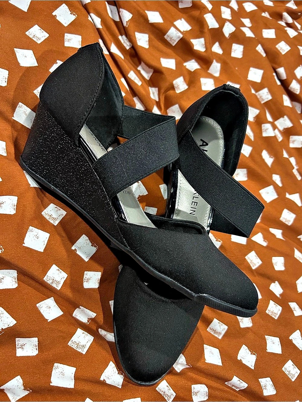 Anne Klein Wedge Pump Black Mary Jane Shoes